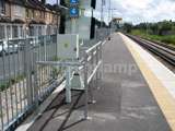 Safety barrier placed on railway station platform 